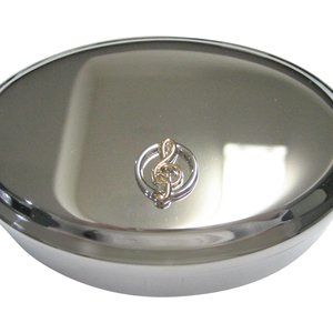 Musical Treble Note Oval Trinket Jewelry Box
